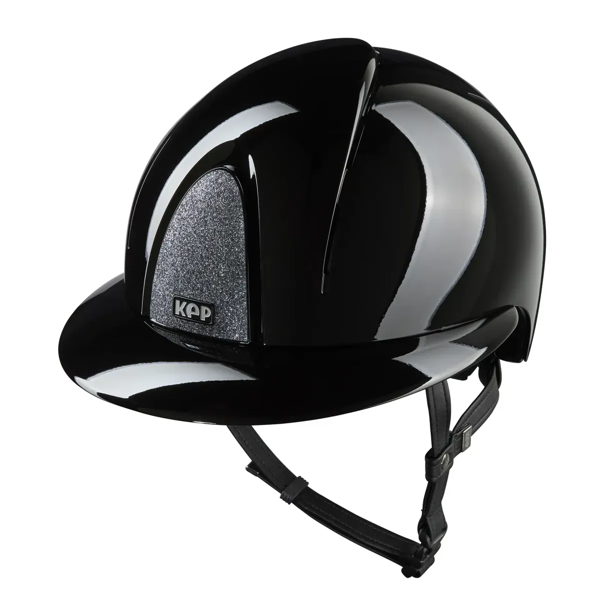 CAPACETE DE EQUITAÇÃO SMART NOVA POLISH BLACK - STAR SILVER - TAMANHO M