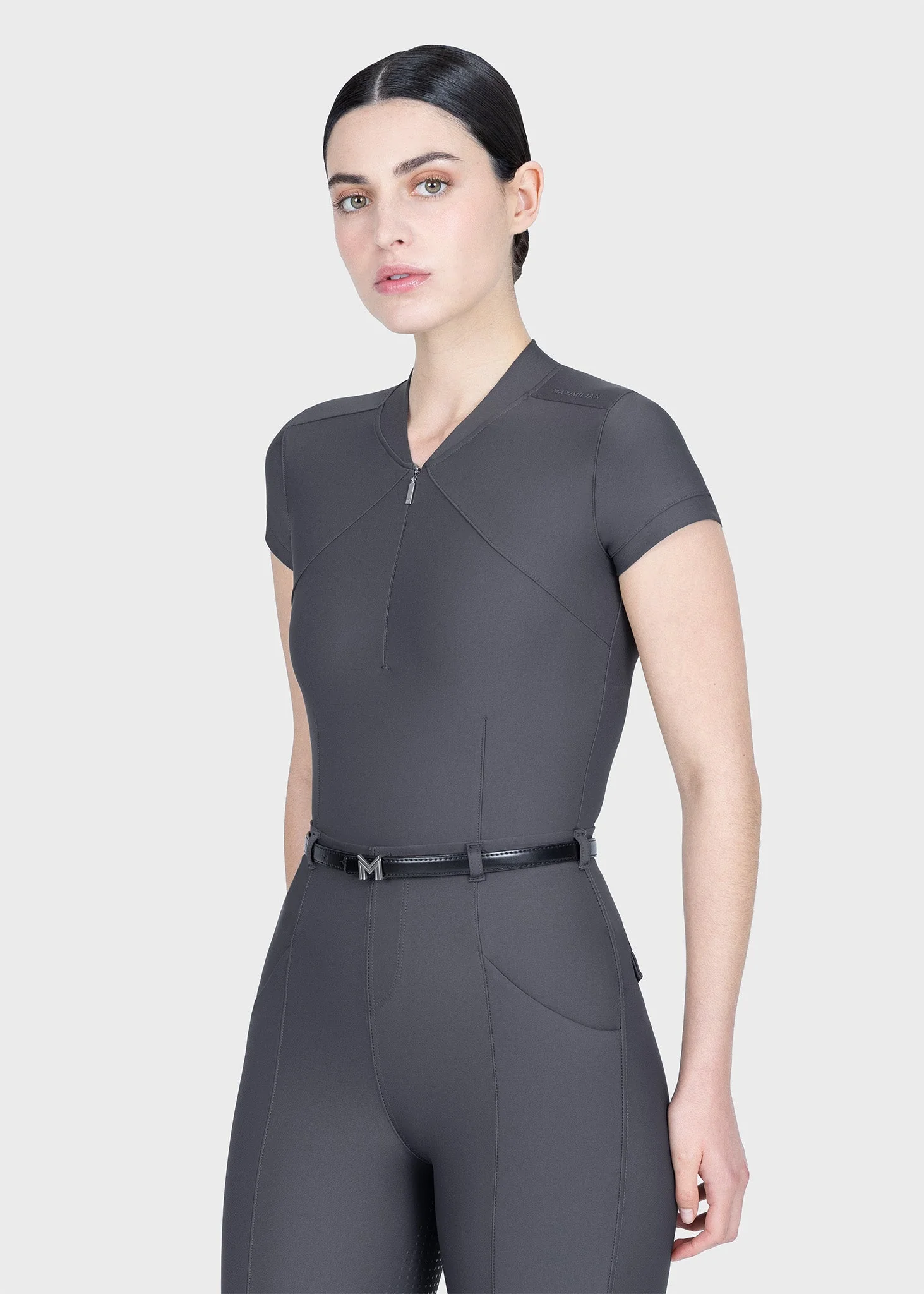 CAMISA VELYA SHORT SLEEVE BASE LAYER GRAFITE MAXIMILIAN EQUESTRTIAN