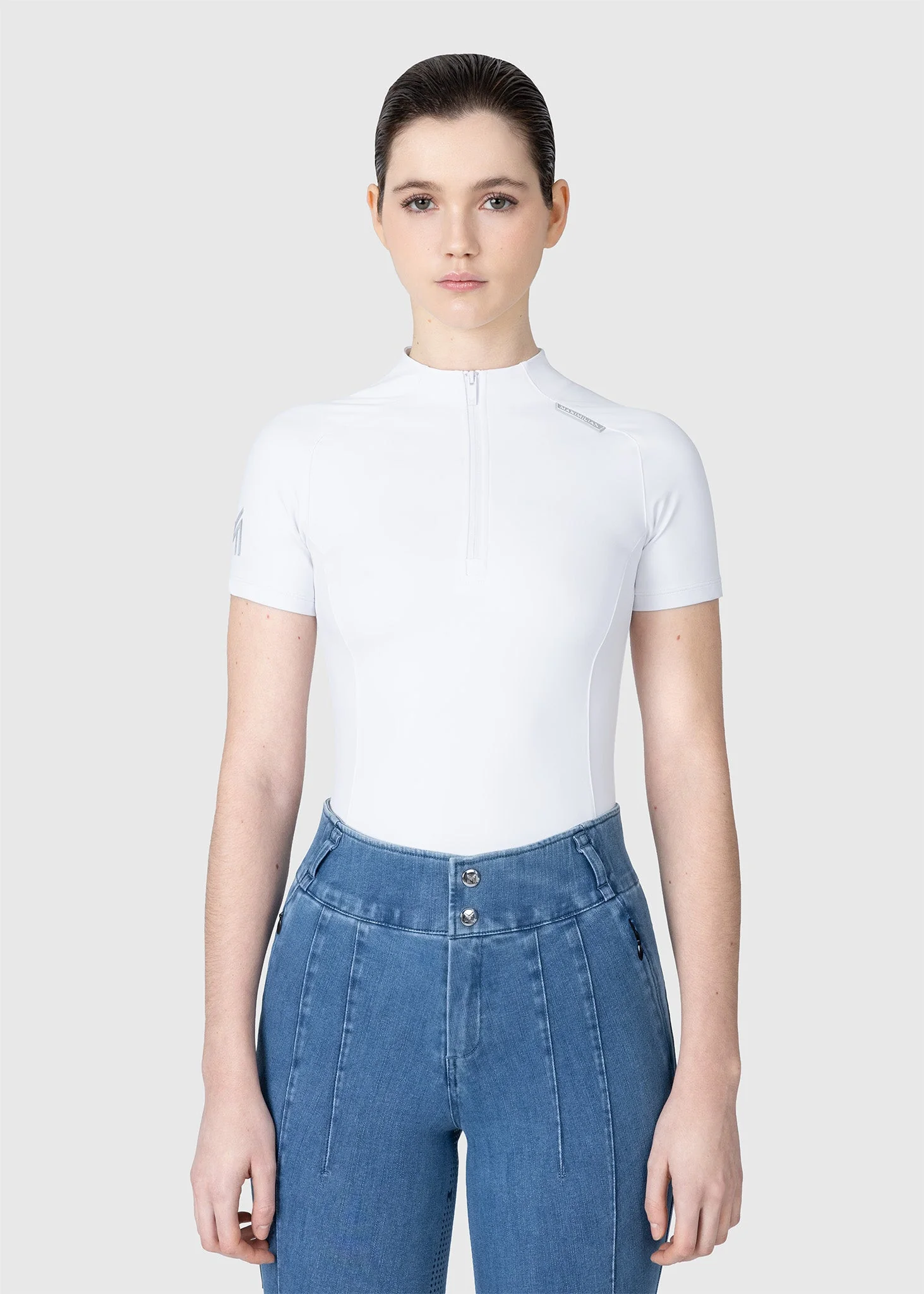 CAMISA ORIGIN SHORT SLEEVE BASE LAYER BRANCO MAXIMILIAN EQUESTRIAN
