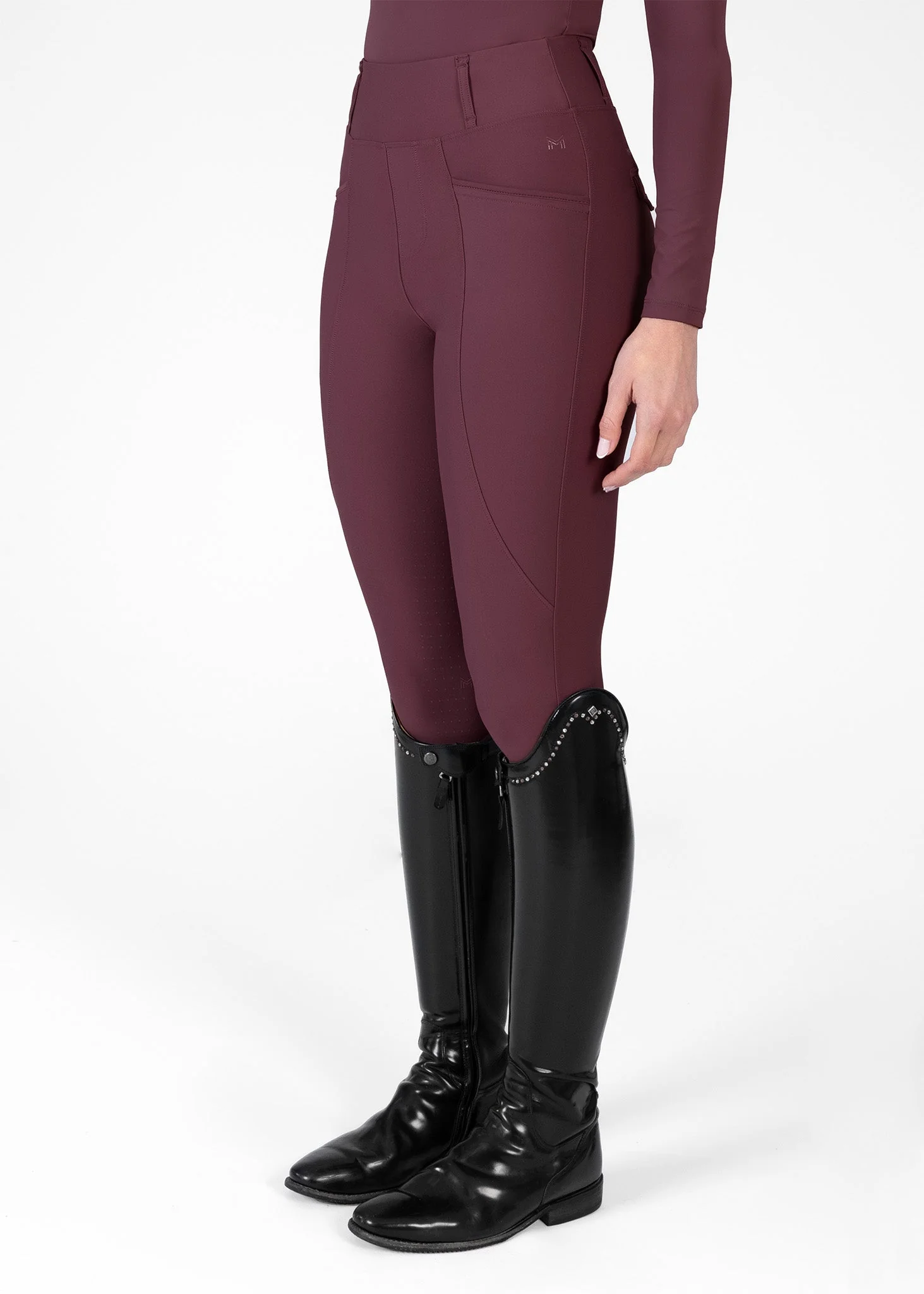CALÇAS DE EQUITAÇÃO PARA SENHORA PARA COMPETIÇÃO PRO RIDING LEGGINGS ROSEWOOD MAXIMILIAN EQUESTRIAN