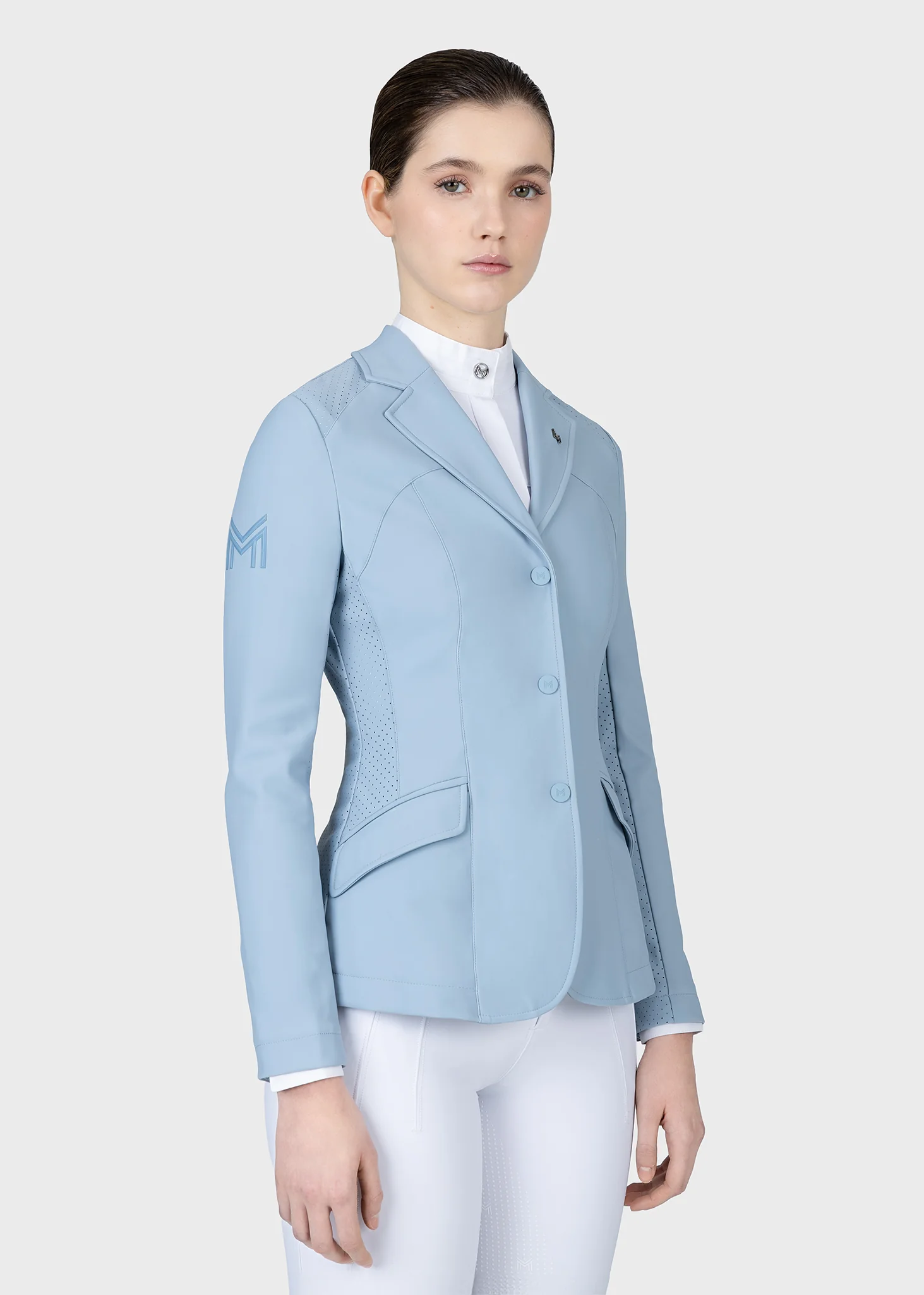 CASACO DE COMPETIÇAO AURA SHOW JACKET AZUL CLARO MAXIMILIAN EQUESTRIAN