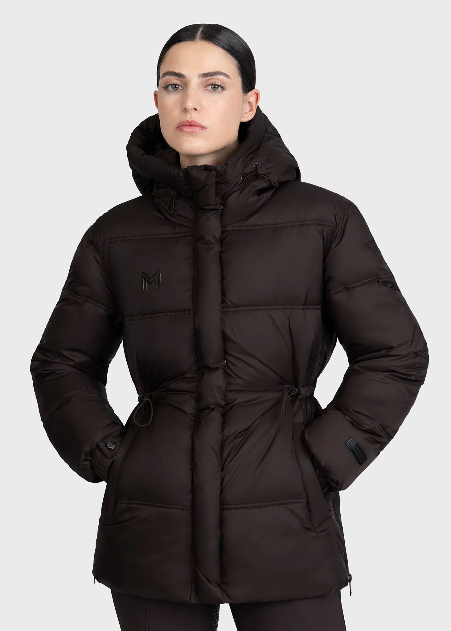 CASACO DE EQUITAÇÃO PARA SENHORA ASPEN PUFFER JACKET ESPRESSO MAXIMILIAN EQUESTRIAN