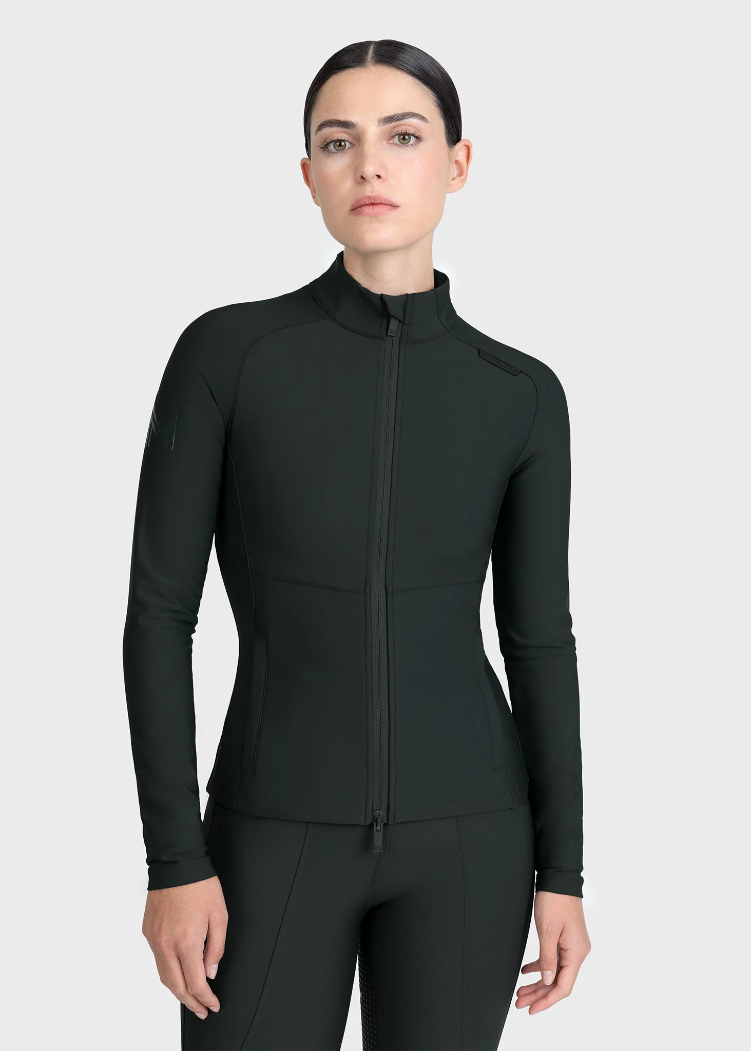 CASACO DE EQUITAÇÃO PARA SENHORA ALDRA TECHNICAL JACKET HUNTER GREEN MAXIMILIAN EQUESTRIAN