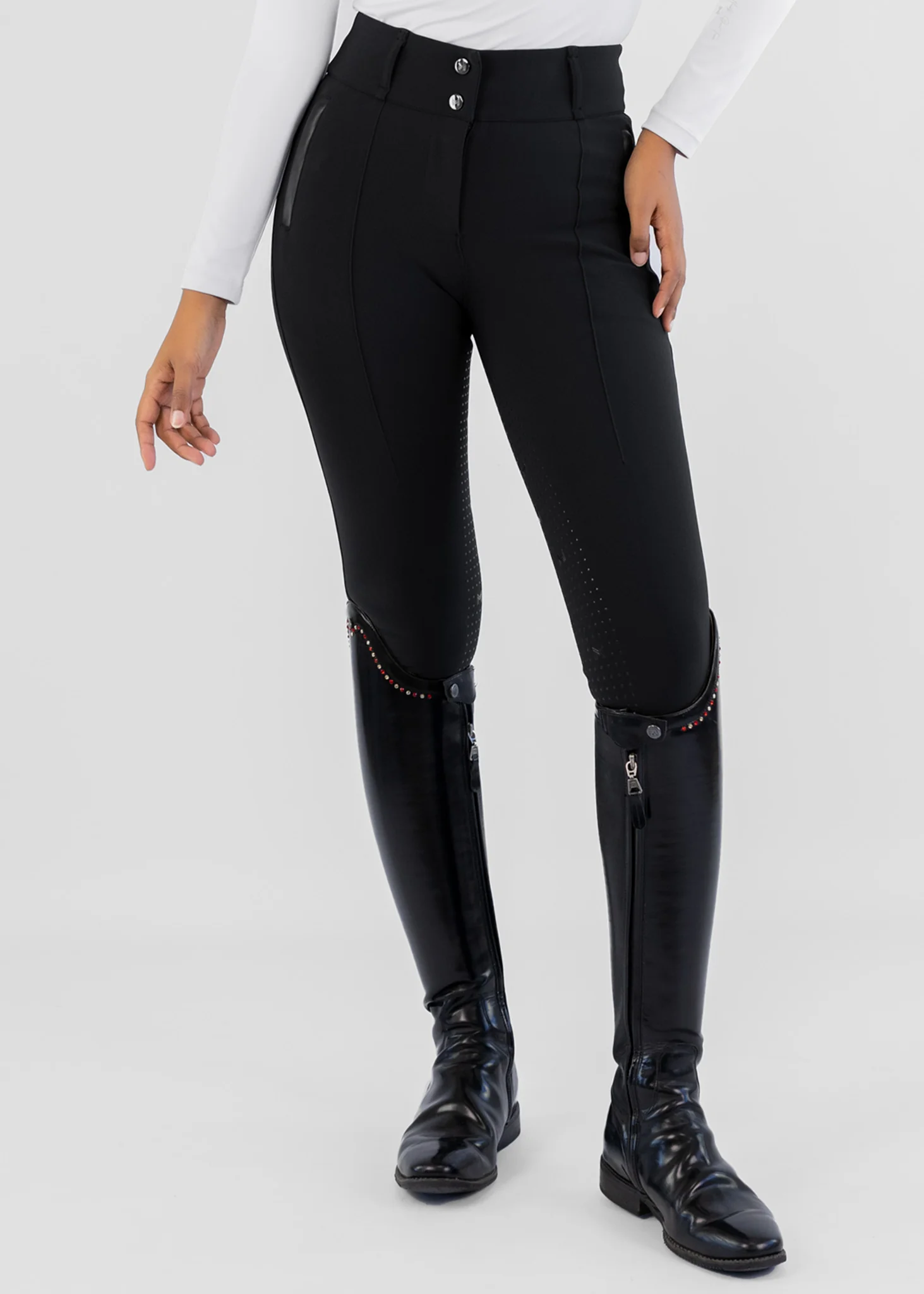CALÇAS DE EQUITAÇÃO PARA SENHORA HONOUR BREECHES FULL GRIP MAXIMILIAN EQUESTRIAN 
