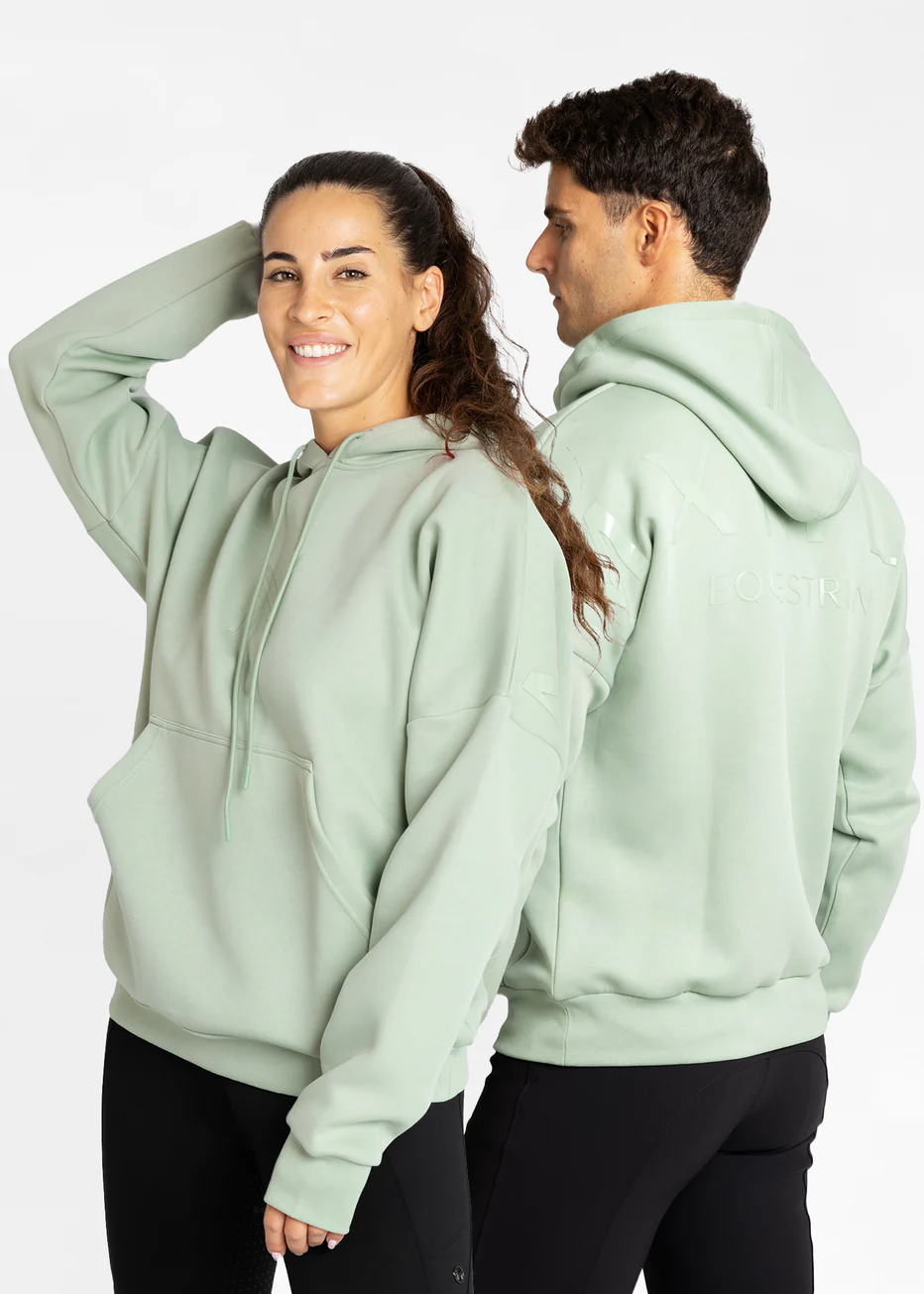 HOODIE DE EQUITAÇAO PARA SENHORA  ICON OVERSIZED HOODIE (SAGE GREEN) MAXIMILIAN EQUESTRIAN 